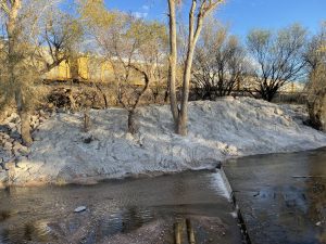 Grouted riprap completed for protection of bank in Nogales Wash in 2022